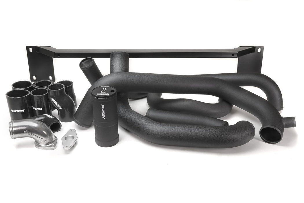 Perrin Front Mount Intercooler Boost Tube Kit Black 2008 - 2014 WRX - PSP-ITR-436-3BK - Subimods.com