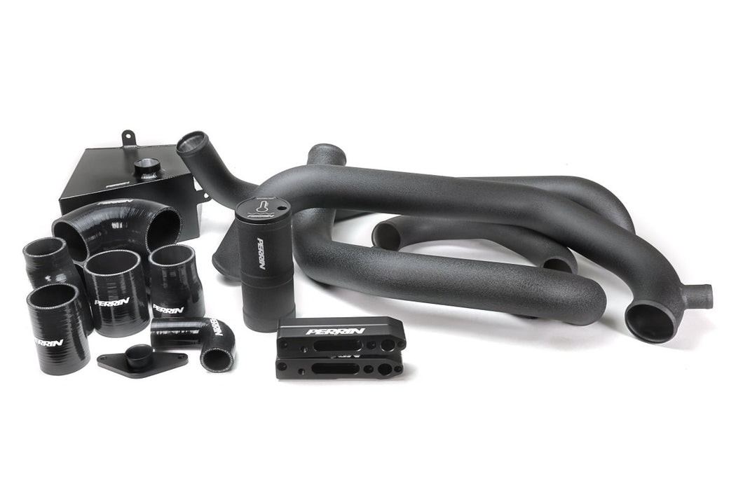 Perrin Front Mount Intercooler Boost Tube Kit Black 2015 - 2021 STI - PSP-ITR-438-3BK - Subimods.com