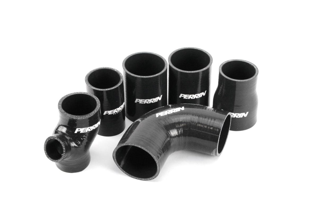 Perrin Front Mount Intercooler Boost Tube Kit Black 2015 - 2021 WRX - PSP-ITR-437-3BK - Subimods.com