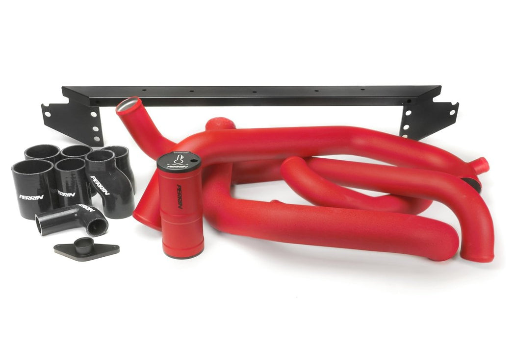Perrin Front Mount Intercooler Boost Tube Kit Red 2002 - 2007 WRX / 2004 - 2007 STI - PSP-ITR-400-3RD - Subimods.com