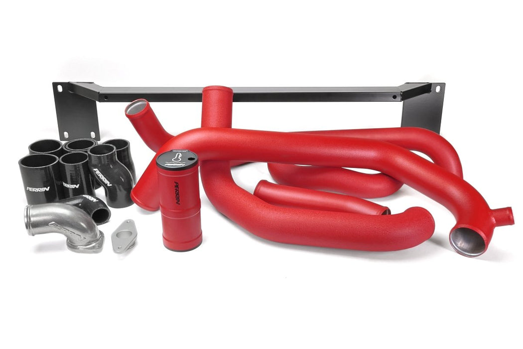 Perrin Front Mount Intercooler Boost Tube Kit Red 2008 - 2014 WRX - PSP-ITR-436-3RD - Subimods.com