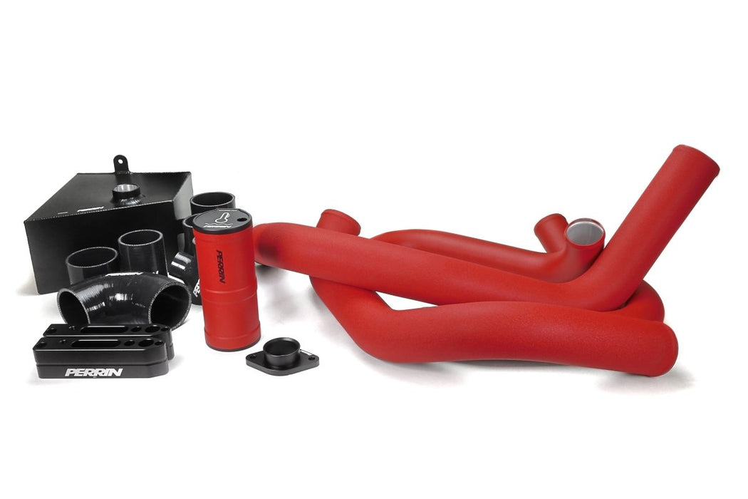 Perrin Front Mount Intercooler Boost Tube Kit Red 2015 - 2021 WRX - PSP-ITR-437-3RD - Subimods.com