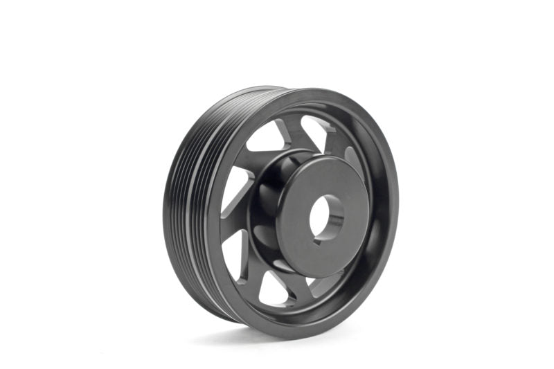 Perrin Lightened Crank Pulley Black 2002 - 2014 WRX / 2004 - 2021 STI / 1994 - 2009 Legacy / 2004 - 2010 Forester / 2004 - 2013 Forester XT / 1993 - 2011 Impreza / 1995 - 2009 Outback - PSP - ENG - 100BK - Subimods.com