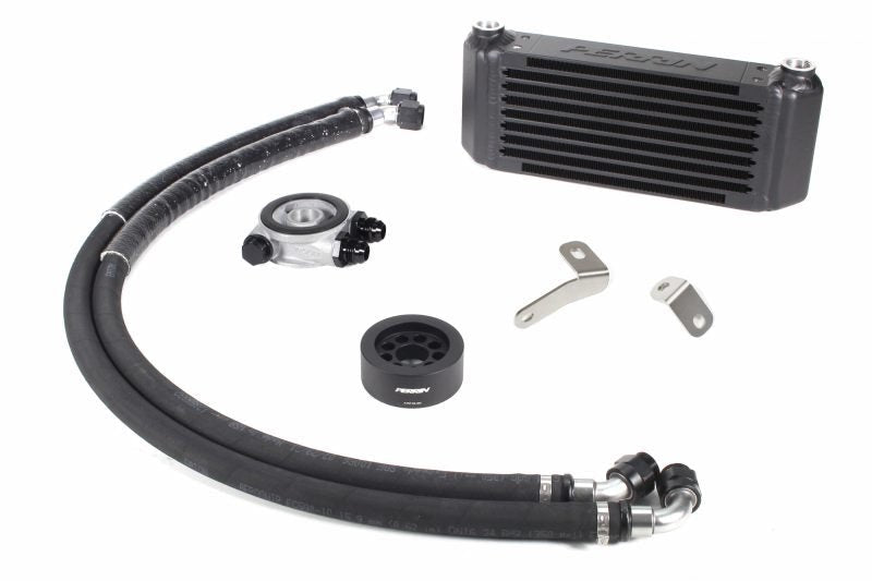 Perrin Oil Cooler Kit Black Front Mounted 2022 - 2025 WRX 6MT - PSP - OIL - 115 - Subimods.com