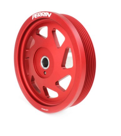 Perrin Red Lightweight Crank Pulley 2017-2024 Impreza - PSP-ENG-106RD-impreza - Subimods.com