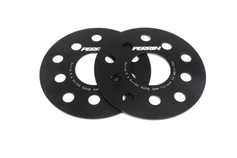 Perrin Slip On Wheel Spacer Pair 3mm 5x114.3 / 5x100 - PSP - WHL - 103BK - Subimods.com
