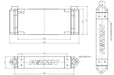 PERRIN Universal Oil Cooler Core 8 Row x 250mm Wide w/ M22 Inlets - PSP - OIL - 090 - Subimods.com