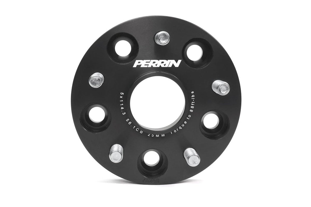 Perrin Wheel Spacers Black 25mm 5x114.3 2015 - 2025 WRX / 2005 - 2021 STI - PSP - WHL - 025BK - Subimods.com