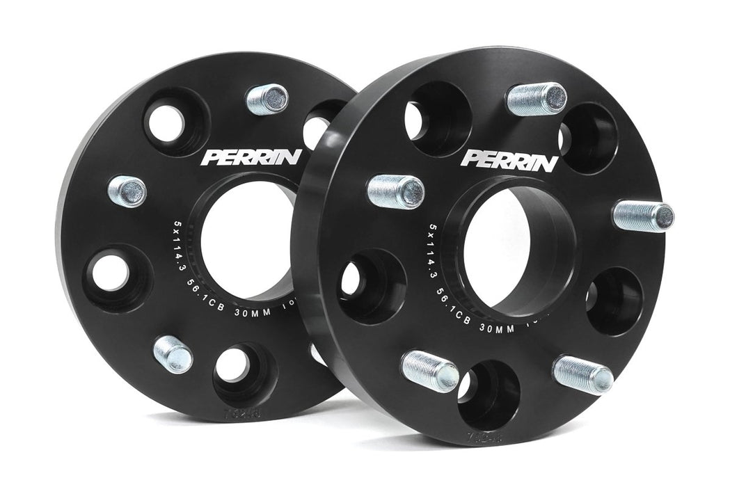 Perrin Wheel Spacers Black 30mm 5x114.3 2015 - 2025 WRX / 2005 - 2021 STI - PSP - WHL - 030BK - Subimods.com