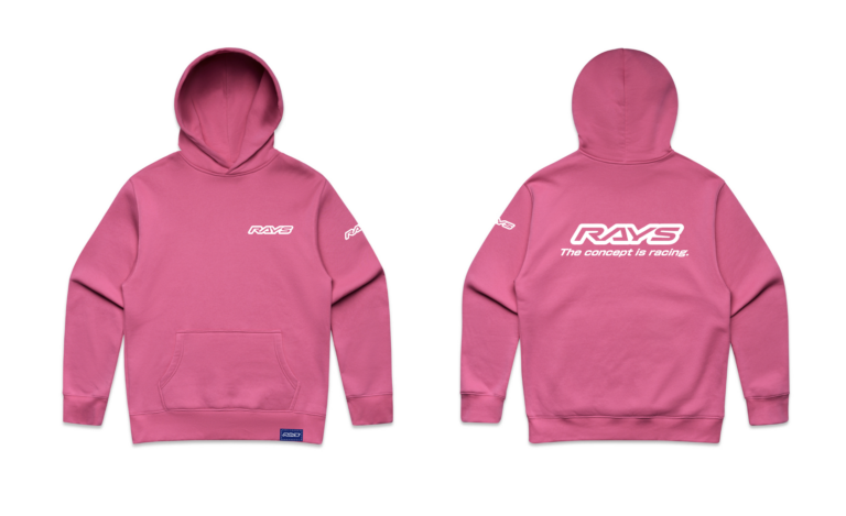 RAYS Limited Hoodie Charity Pink w/ White Puff Logo