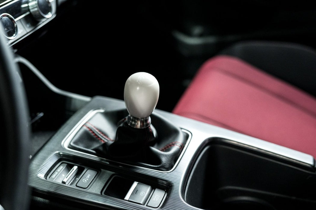 PRL Motorsports Adjustable Shift Knob and Collar Kit Delrin White Honda Models - PRL-KNOB-KIT-DEL-WHT - Subimods.com
