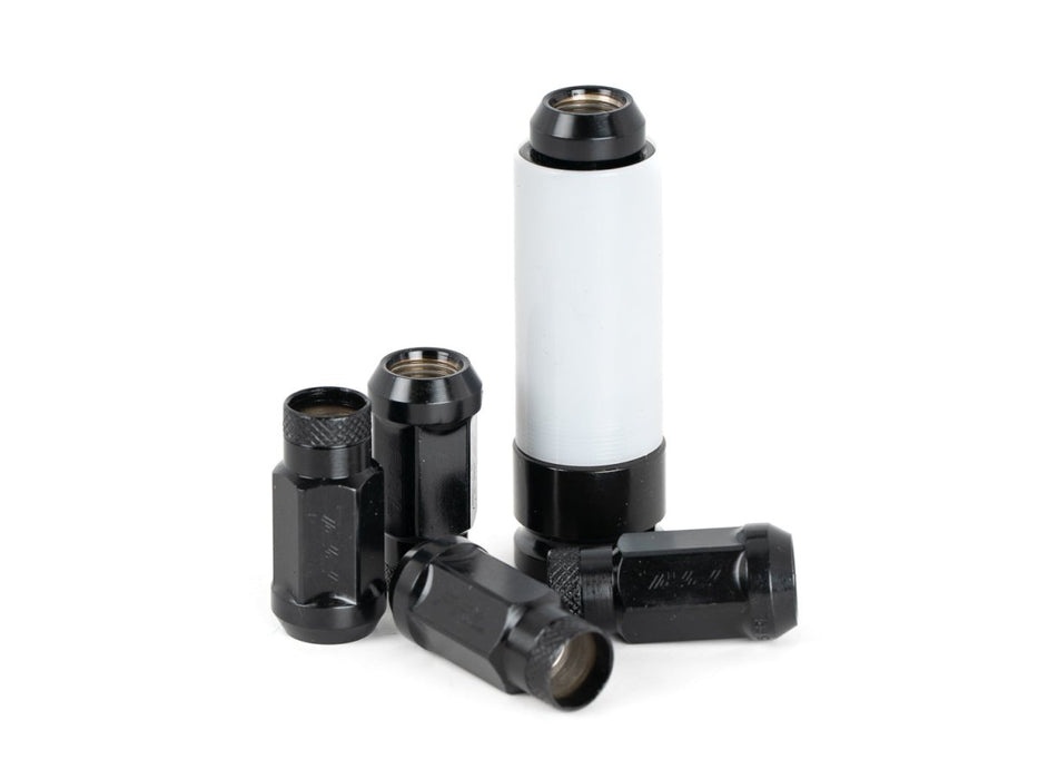 PRL Motorsports M12x1.5 Open Ended Lug Nuts Black - PRL-LUGNUT-1250 - Subimods.com