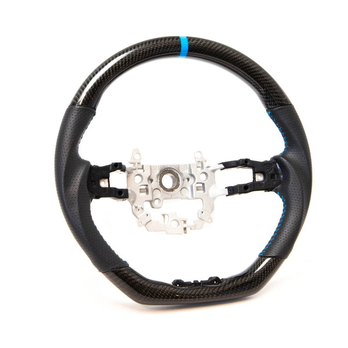 PRL Motorsports Steering Wheel Carbon Fiber and Leather w/ Blue Stripe and Blue Stitching 2022 - 2025 Honda Civic - PRL1.1010.3.BLU - Subimods.com