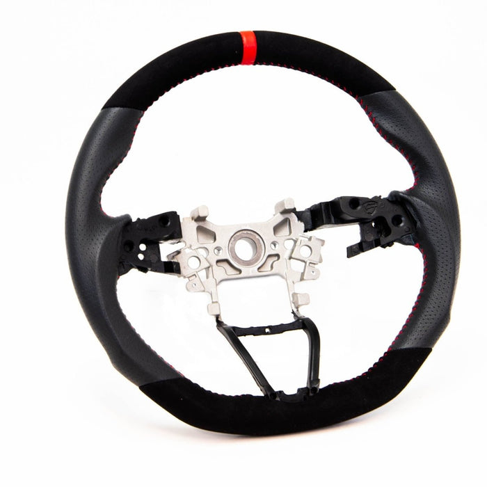 PRL Motorsports Steering Wheel Suede and Leather w/ Red Stripe and Red Stitching 2018 - 2022 Honda Accord - PRL1.1011.1.RED - Subimods.com