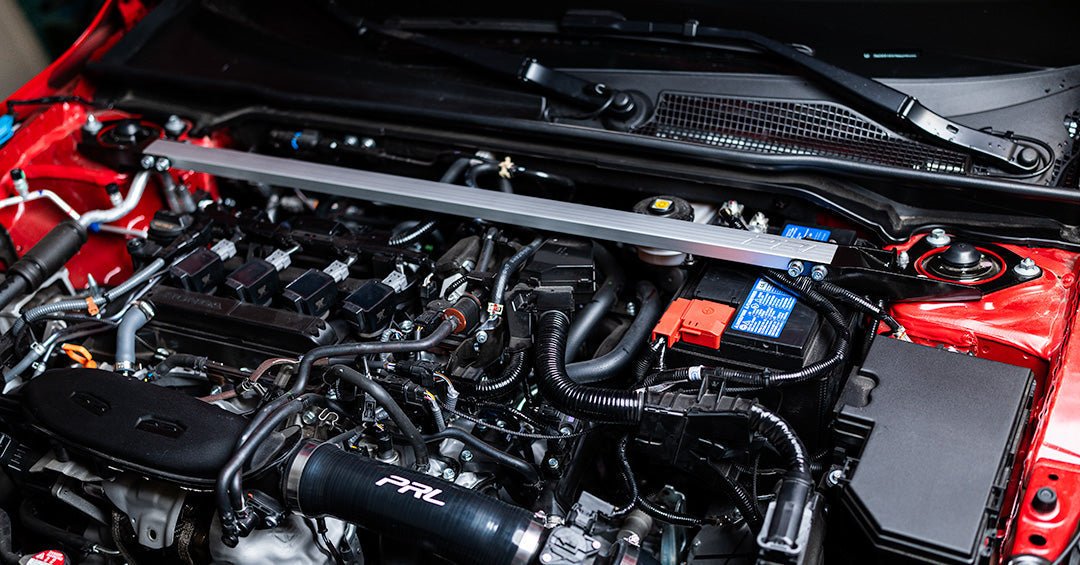 PRL Motorsports Throwback Front Strut Bar 2017 - 2021 Honda Civic Type - R / 2016 - 2024 Honda Civic 1.5T - PRL-HCR-STRUT-FRONT - Subimods.com