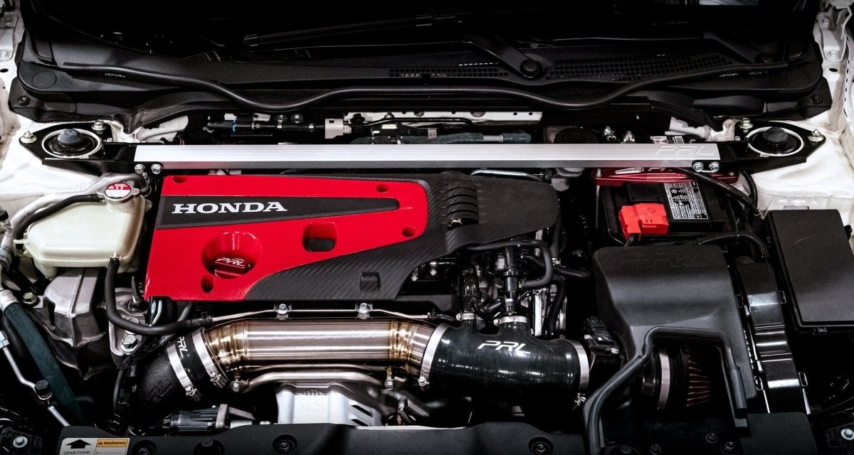 PRL Motorsports Throwback Front Strut Bar 2023 - 2025 Honda Civic Type - R - PRL-FL5-STRUT-FRONT - Subimods.com