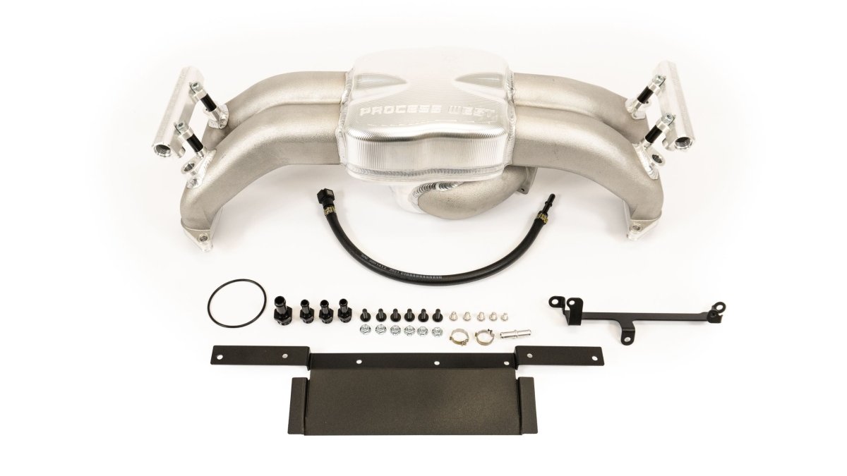 Process West DITTO Intake Manifold Silver w/ Port Injection Fuel Rails 2015 - 2021 WRX - PWIM007PI - Subimods.com