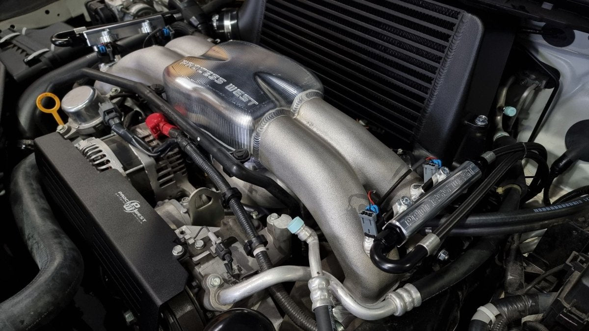 Process West DITTO Intake Manifold Silver w/ Port Injection Fuel Rails 2015 - 2021 WRX - PWIM007PI - Subimods.com