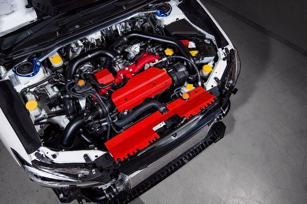 Process West Front Mount Intercooler Kit Black Piping w/ Black Core 2015 - 2021 STI - PWFMIC08B - Subimods.com