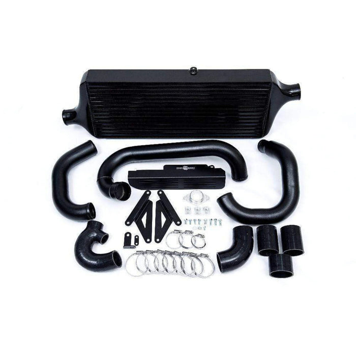 Process West Front Mount Intercooler Kit Black Piping w/ Black Core 2015 - 2021 WRX - PWFMIC07B - Subimods.com