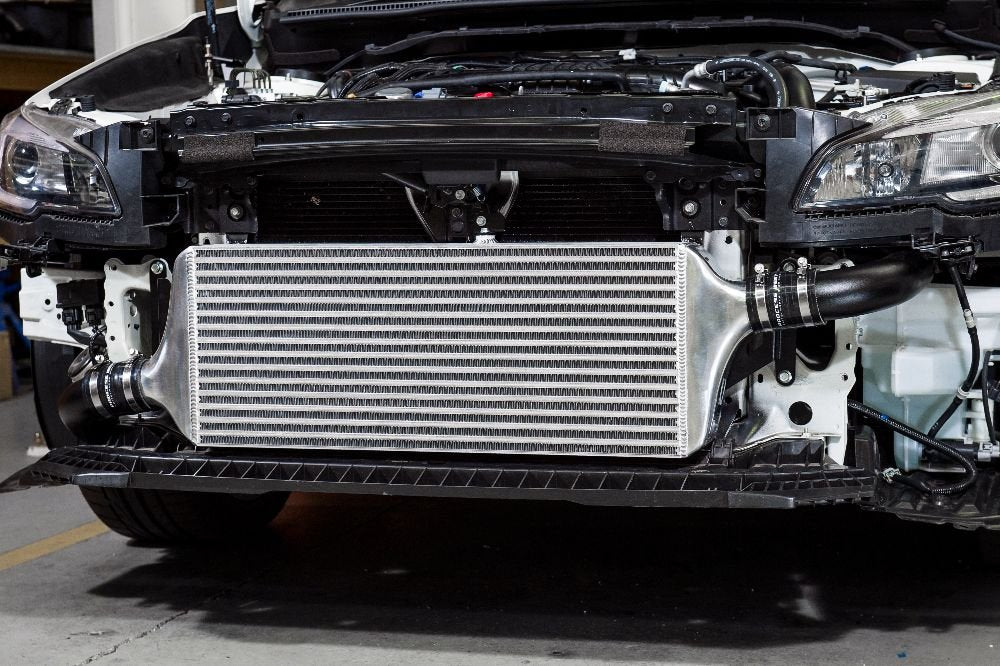 Process West Front Mount Intercooler Kit Black Piping w/ Black Core 2015 - 2021 WRX - PWFMIC07B - Subimods.com