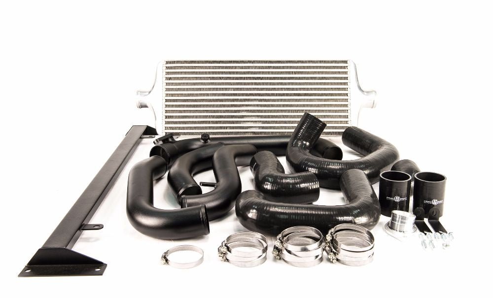 Process West Front Mount Intercooler Kit Black Piping w/ Silver Core 2008 - 2014 WRX - PWFMIC04 - Subimods.com