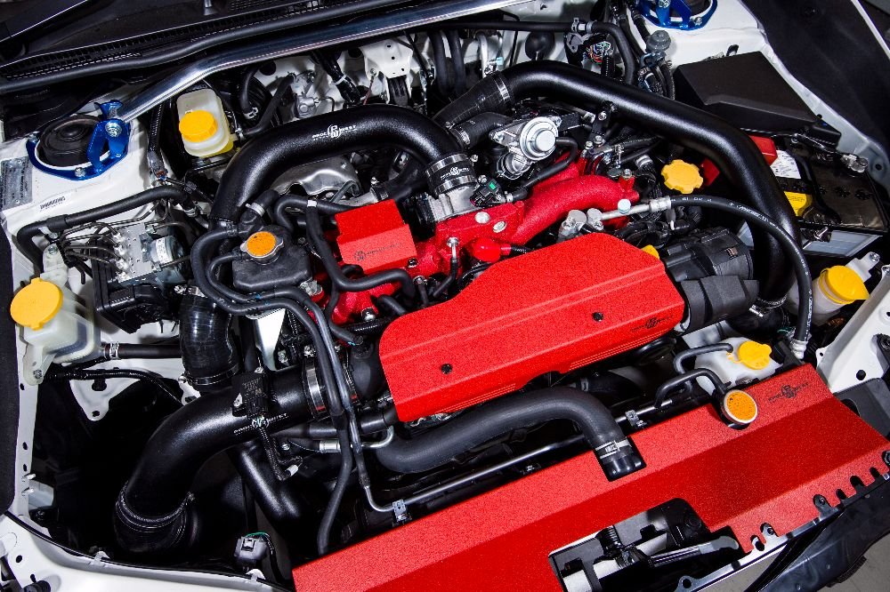 Process West Front Mount Intercooler Kit Black Piping w/ Silver Core 2015 - 2021 STI - PWFMIC08 - Subimods.com