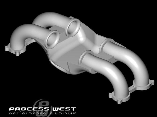 Process West Intake Manifold Track Version Reverse Rotation Black 2004 - 2021 STI - PWIM001B - Subimods.com