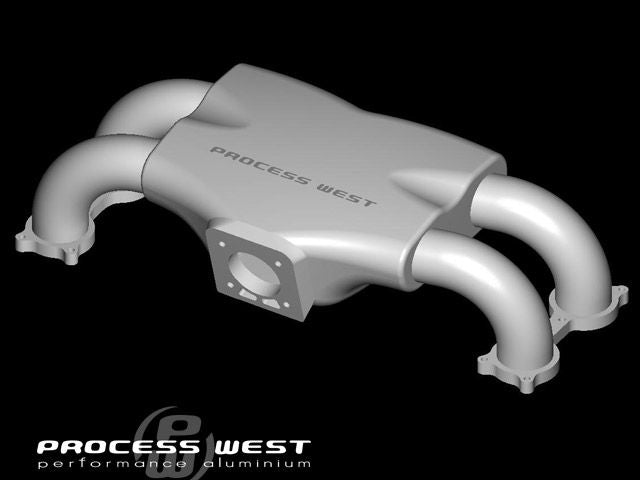 Process West Intake Manifold Track Version Reverse Rotation Silver 2004 - 2021 STI - PWIM001 - Subimods.com