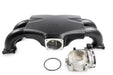 Process West Intake Manifold Track Version Standard Rotation Black For Use w/ Bosch DBW 74mm Throttle Body 2002 - 2014 WRX / 2004 - 2021 STI - PWIM009B - Subimods.com
