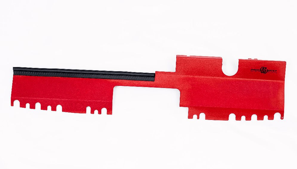 Process West Radiator Shroud For Use w/ OEM Intake Scoop Wrinkle Red 2015 - 2021 WRX / 2015 - 2021 STI - PWED03R - Subimods.com