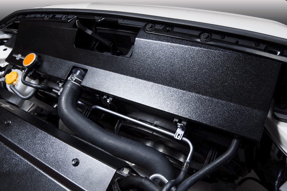 Process West Radiator Shroud For Use w/out OEM Intake Scoop Wrinkle Black 2015 - 2021 WRX / 2015 - 2021 STI - PWED04B - Subimods.com