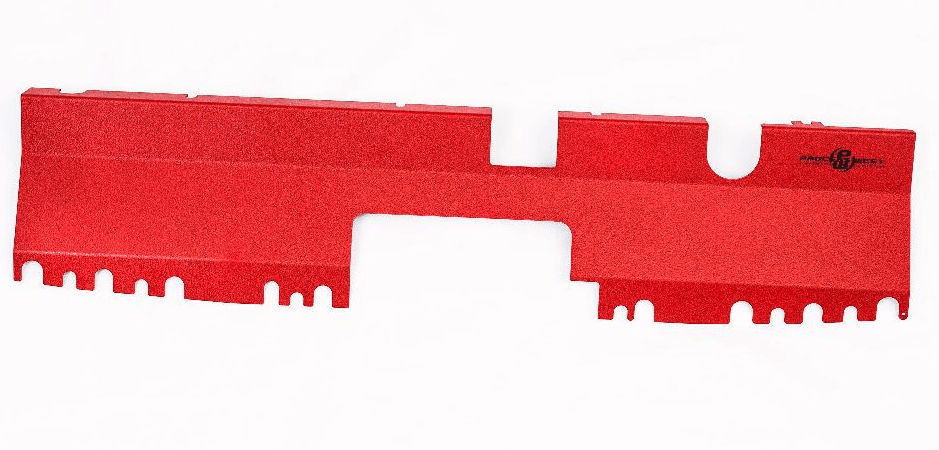 Process West Radiator Shroud For Use w/out OEM Intake Scoop Wrinkle Red 2015 - 2021 WRX / 2015 - 2021 STI - PWED04R - Subimods.com