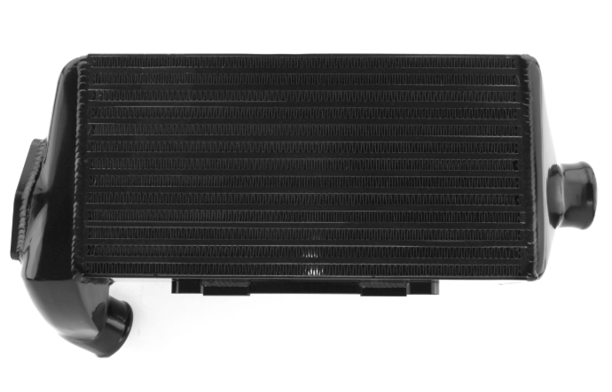 Process West Top Mount Intercooler Black 2004 - 2008 Forester XT w/ JDM Hood Scoop - PWTMIC09B - Subimods.com