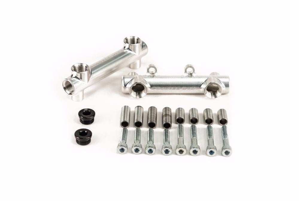Process West Top Feed Fuel Rails Silver 2002-2014 WRX / 2007-2021 STI