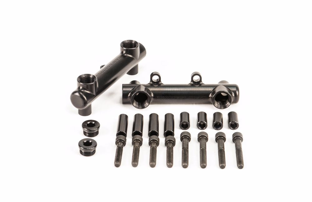 Process West Top Feed Fuel Rails Black 2002-2014 WRX / 2007-2021 STI