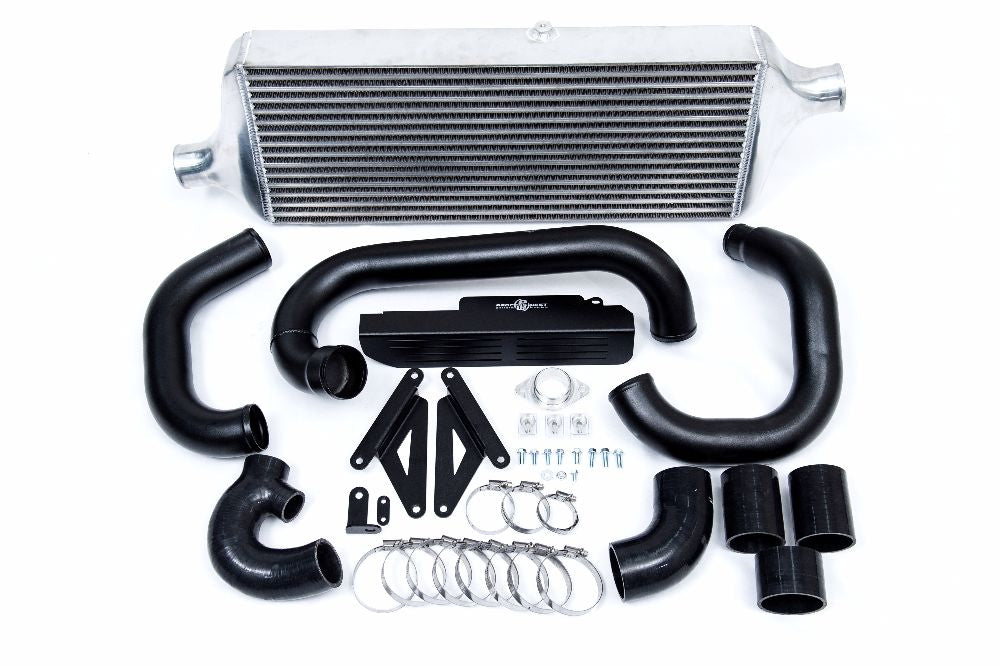 Process West Front Mount Intercooler Kit Black Piping w/ Silver Core 2015-2021 WRX