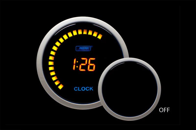 Prosport Digital Clock 52mm w/ Amber Display - PSCKLCD - AM - 12H - Subimods.com