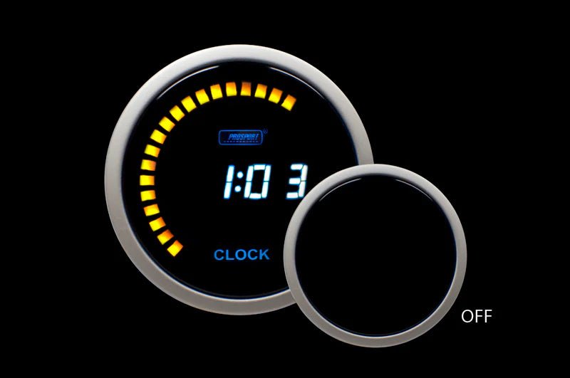 Prosport Digital Clock 52mm w/ Blue Display - PSCKLCD - BL - 12H - Subimods.com