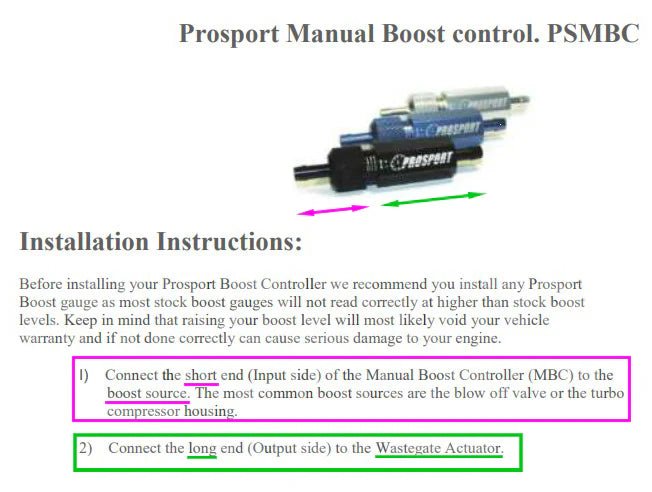 Prosport Manual Boost Controller Blue - PSMBC - Blu - Subimods.com