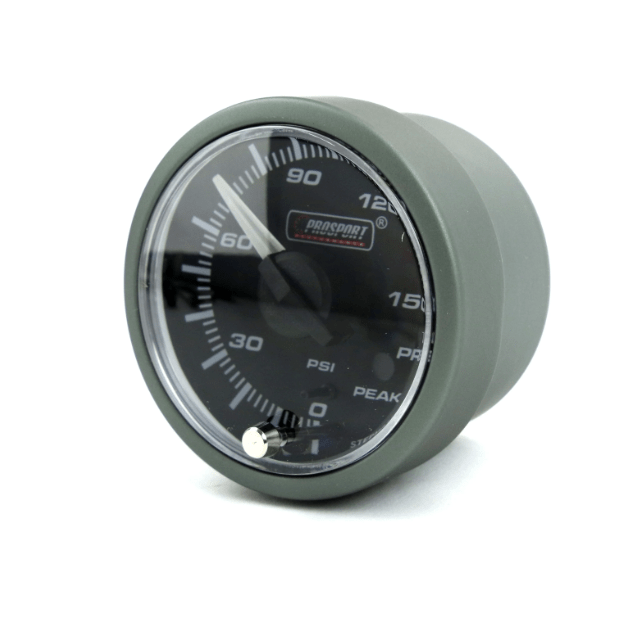 Prosport Premium Series Electronic Oil Pressure Gauge 52mm w/ Amber or White Display and White Needle - 216SMWAOPWNCL270 - PK.PSI - Subimods.com