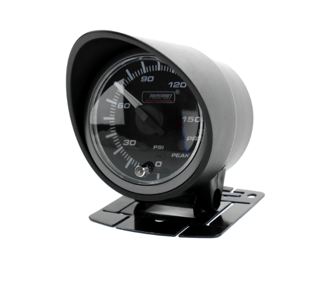 Prosport Premium Series Electronic Oil Pressure Gauge 52mm w/ Amber or White Display and White Needle - 216SMWAOPWNCL270 - PK.PSI - Subimods.com