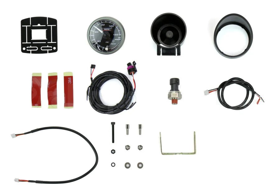 Prosport Premium Series Electronic Oil Pressure Gauge 52mm w/ Amber or White Display and White Needle - 216SMWAOPWNCL270 - PK.PSI - Subimods.com