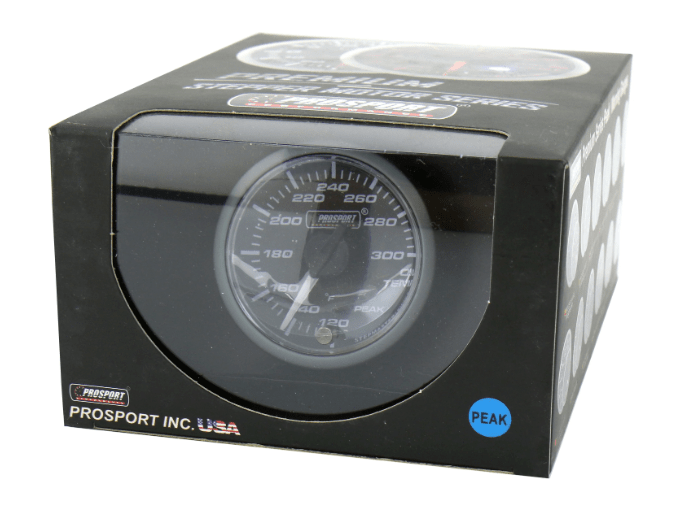 Prosport Premium Series Electronic Oil Temperature Gauge 52mm w/ Amber or White Display and White Needle - 216SMWAOTWNCL270 - PK.F - Subimods.com