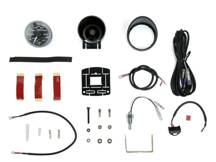 Prosport Premium Series Electronic Oil Temperature Gauge 52mm w/ Amber or White Display and White Needle - 216SMWAOTWNCL270 - PK.F - Subimods.com