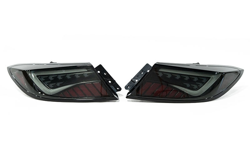 OLM Scythe Style LED Taillights Smoke Lens, Black Base, White Bar 2022-2025 BRZ / GR86