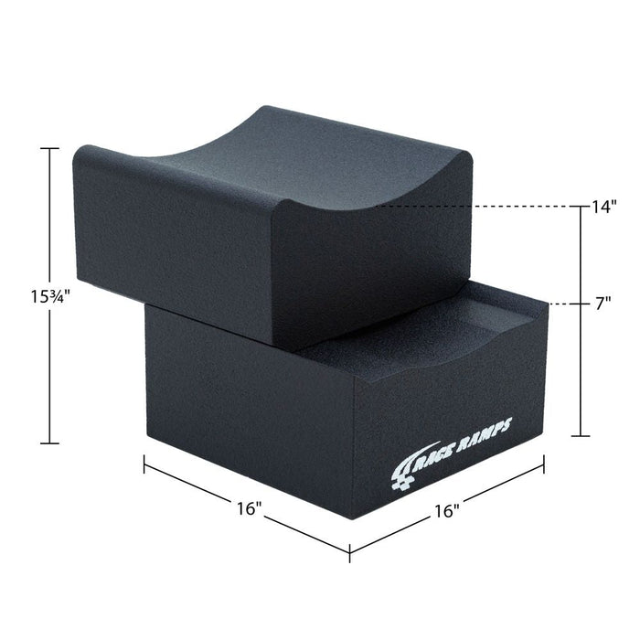 Race Ramps 14" Two - Piece Supercar Wheel Crib Pair - RR - WC - 14 - SC - 2 - Subimods.com