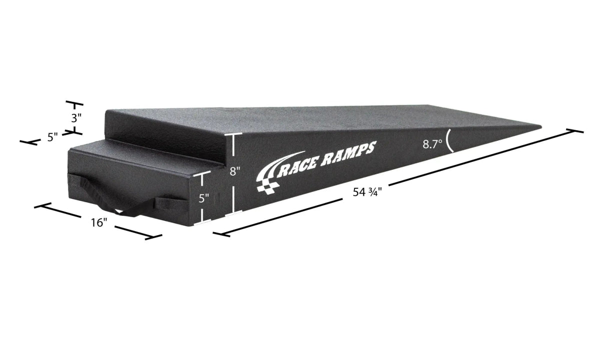 Race Ramps 8" Trailer Ramp 8.7 Degree Approach Angle Extra Wide Pair - RR - TR - 8 - Subimods.com