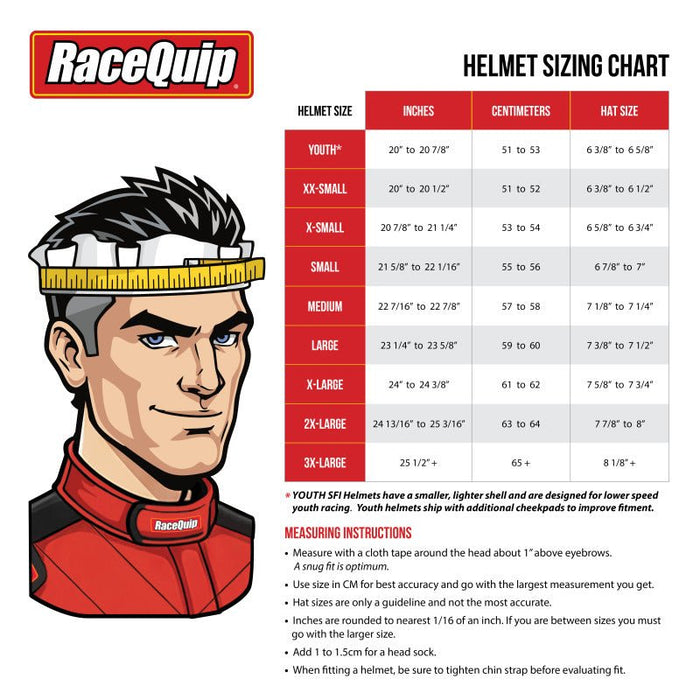 Racequip PRO25 SA2025 Helmet Corsa Red Small - 277912RQP - Subimods.com
