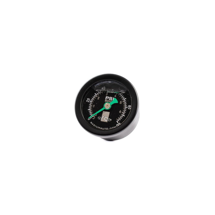 Radium Engineering 0 - 100 PSI Liquid Filled Fuel Pressure Gauge Black Face - 20-0029 - Subimods.com